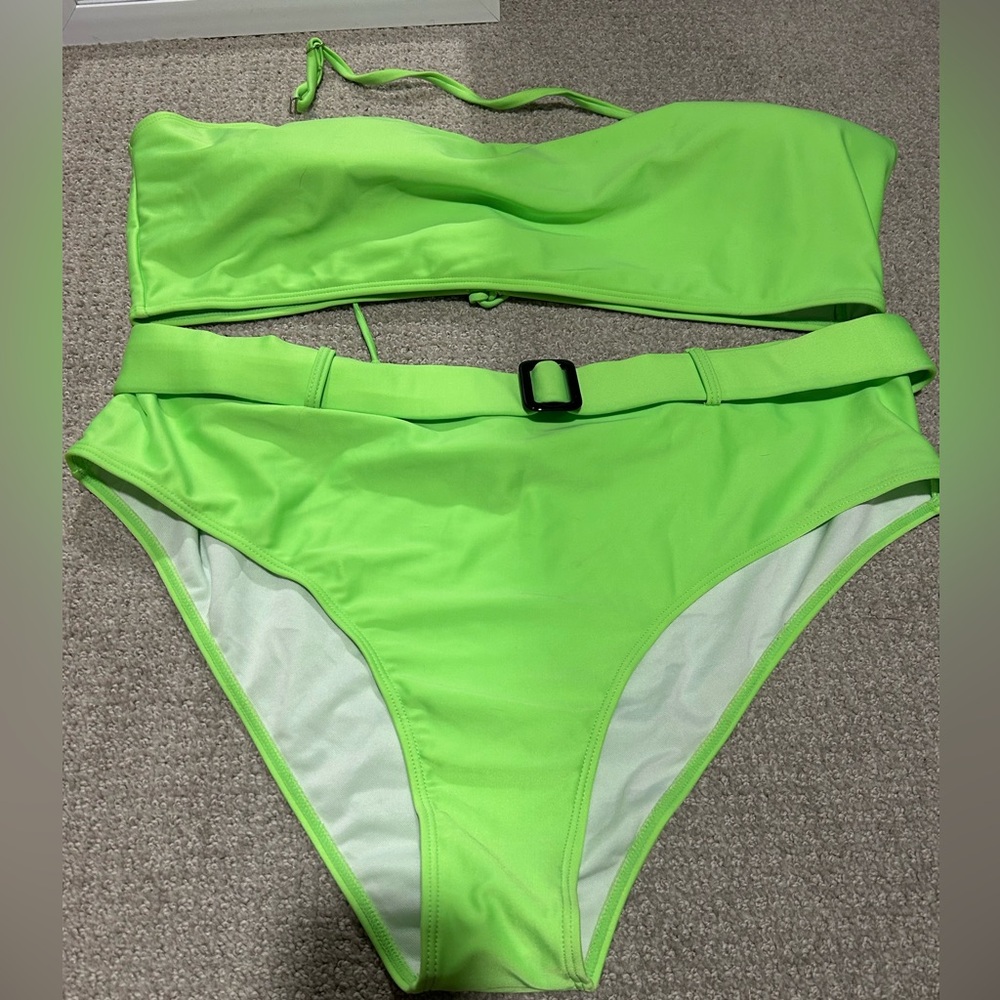Shein Neon Green Bikini Set